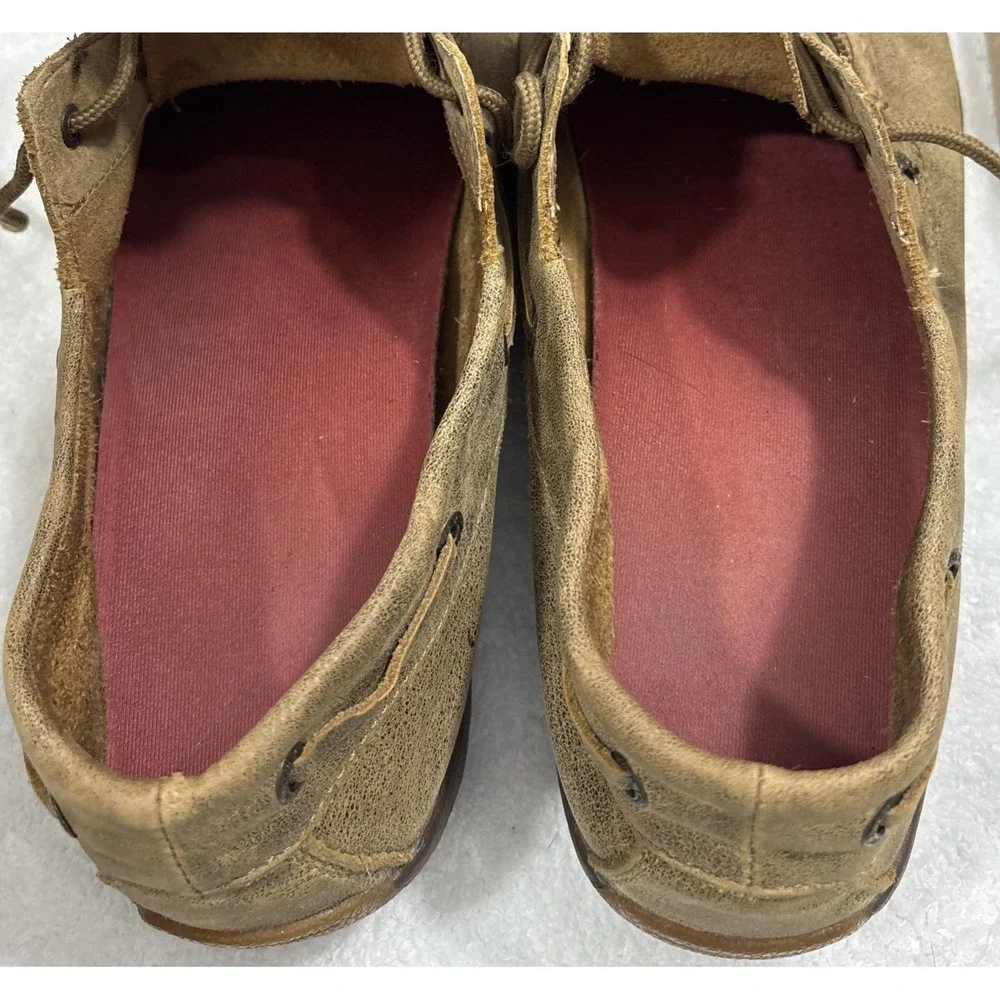 Twisted X Bomber Brown Leather Driving Mocs Boat Shoes Men's 10.5W Wide